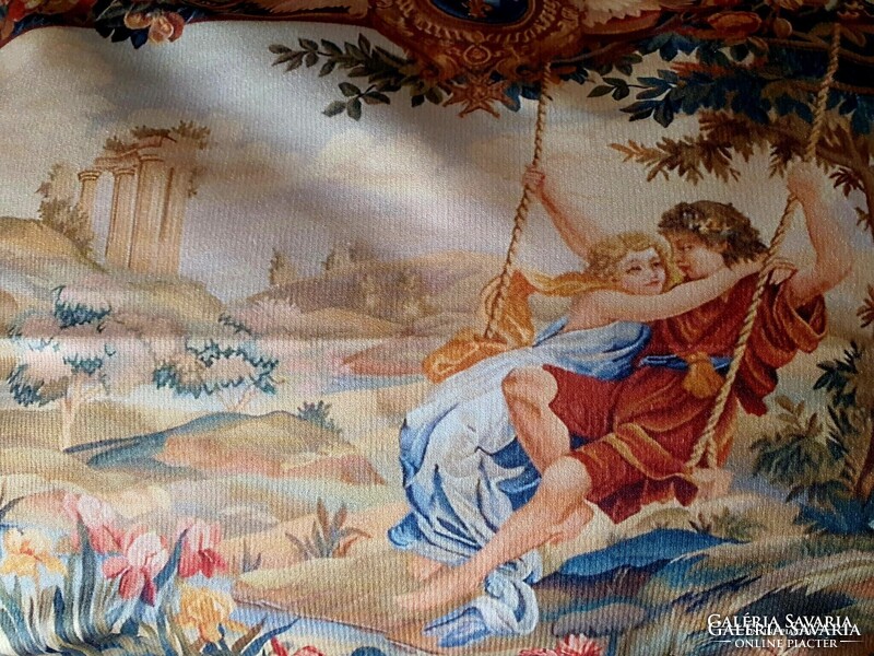 Jelenetes párnahuzat. 30x50cm