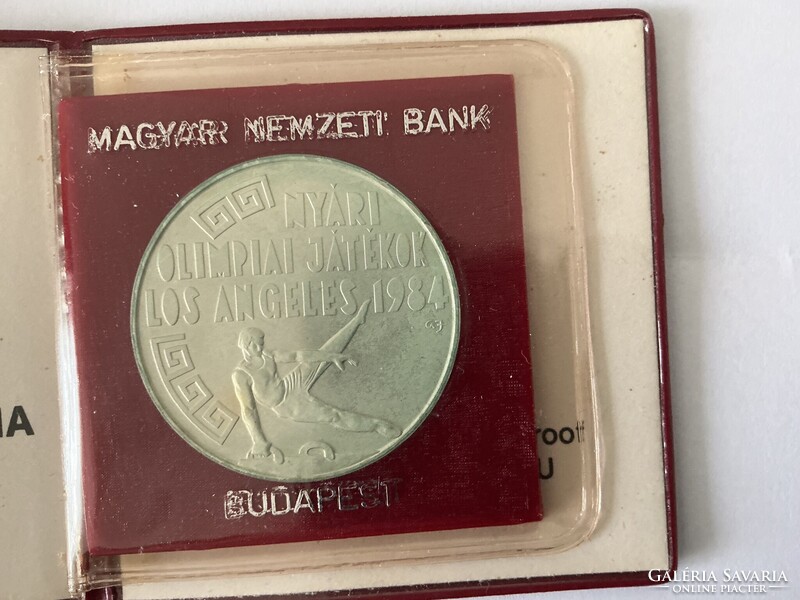 1984. évi Los Angeles Olimpia emlékérem MNB tokban 500 Ft forint 28 gr 640 ezüst
