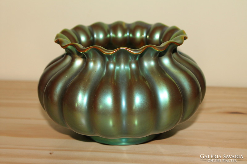 Szép Zsolnay eozinmázas paradicsomváza