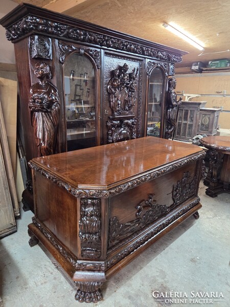 Neoreneszánsz dolgozószoba restaurált