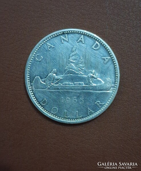 Ezüst 1 DOLLÁR 1965, II. Erzsébet, KANADA (Ag.: 0.800)