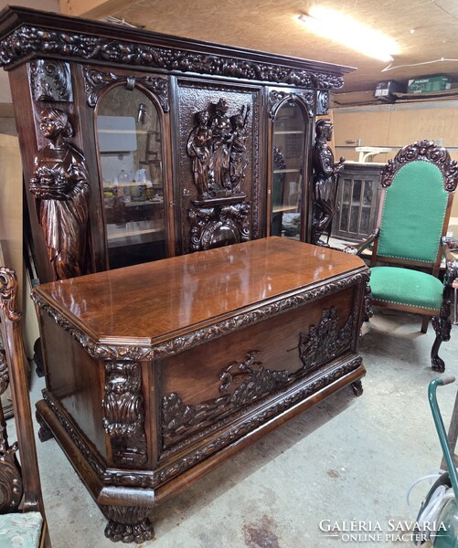 Neoreneszánsz dolgozószoba restaurált