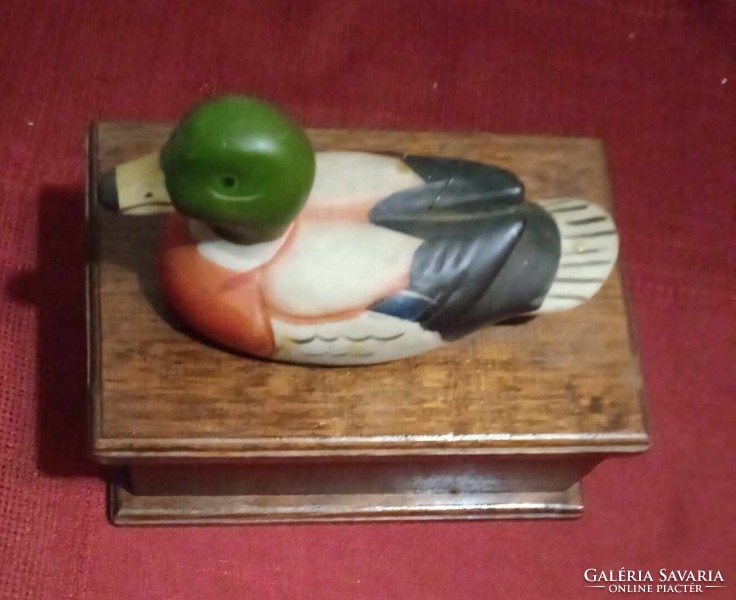 Wooden box with Duck from the 1970s USA