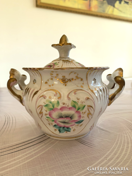 Biedermeier bonbonier cukordoboz fedeles urna