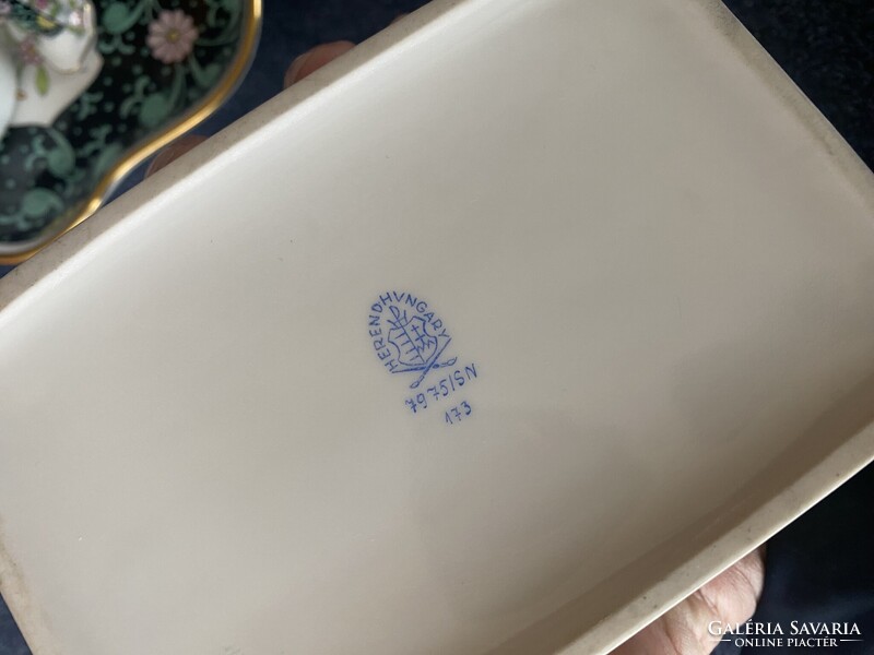 Herendi porcelán Siang Noir (SN) cigaretta szett