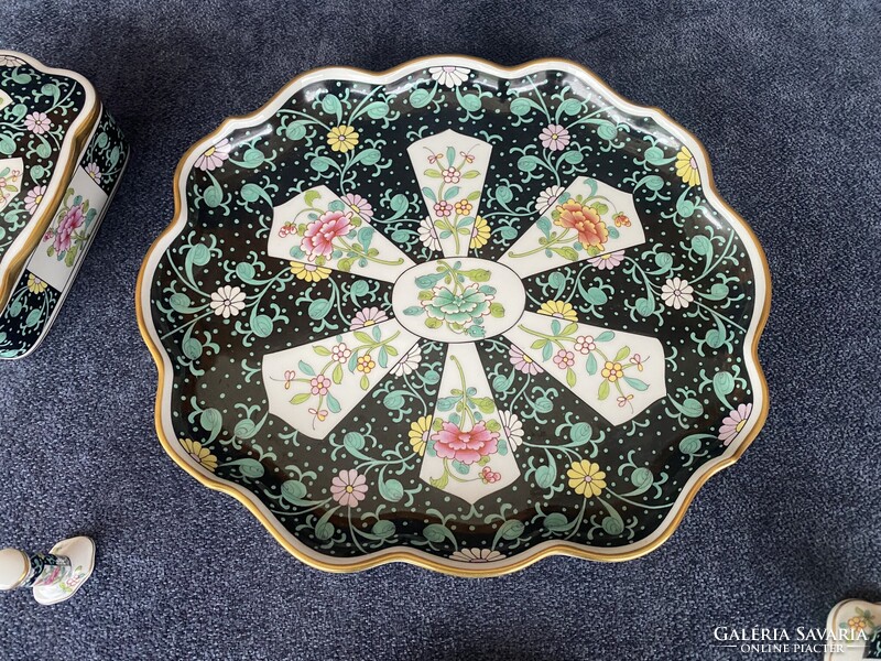 Herendi porcelán Siang Noir (SN) cigaretta szett