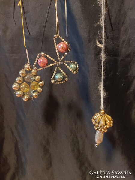 Üveg karácsonyfadísz 3db.