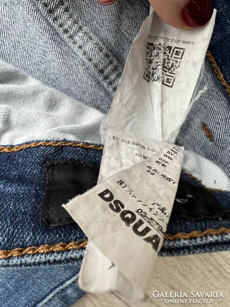 DSQUARED2 sötétkék  koptatott férfi farmernadrág 52