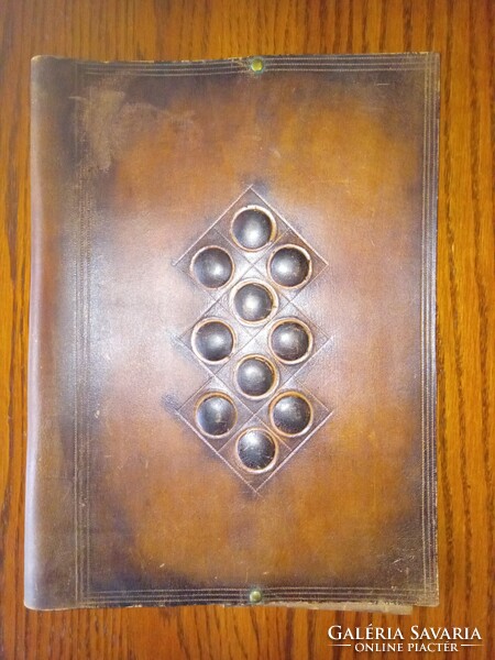 Jelzett Nagy Nóra bőr könyvborító