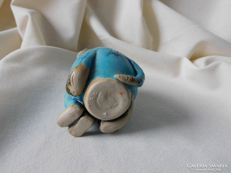 Vertel Andrea kisplasztika - kék macska/cica