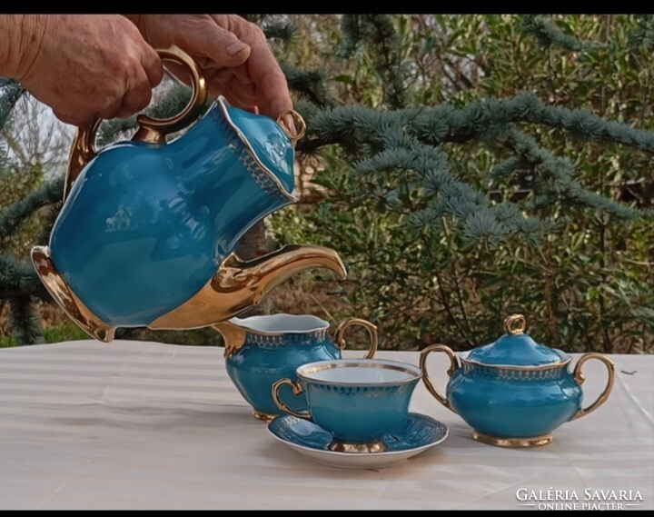 Retro színes,lengyel  Jarolina  6személyes teáskészlet  1960