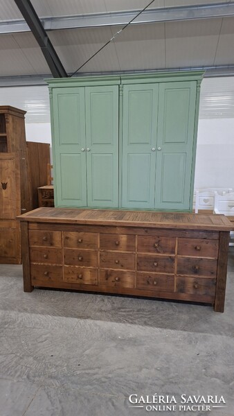Komód sokfiókos komód sublót gyalupad retro bontott tölgy