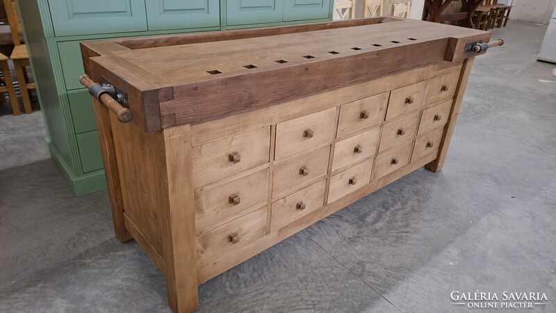 Keményfa masszív komód gyalupad új sokfiókos komód