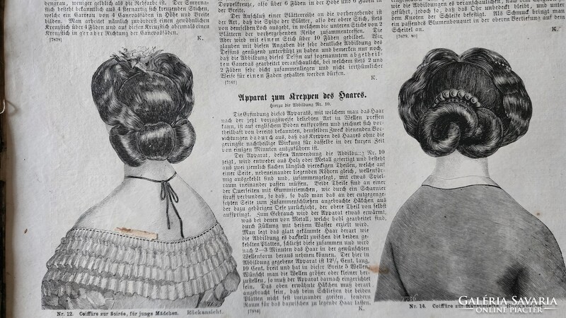 1863 NÉMET BAZÁR MINT A NŐK MUNKAKŐRE MAGAZIN 218 OLDAL KÉZIMUNKA DIVAT RENGETEG ÉRTÉKES ACÉLMETSZET