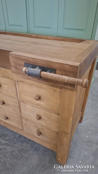 Keményfa masszív komód gyalupad új sokfiókos komód