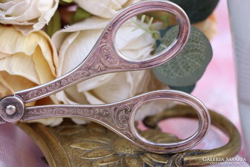 Vintage Grasoli ezüstözött süteményfogó / tortacsipesz