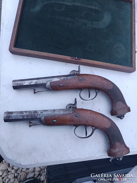 1800 As évek, antik párbaj pisztoly pár.