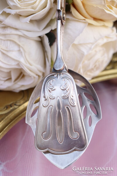 Vintage Grasoli ezüstözött süteményfogó / tortacsipesz