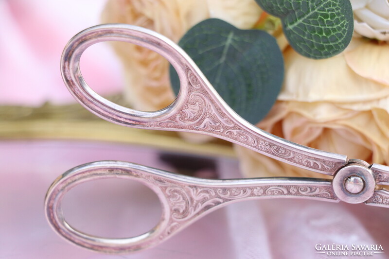 Vintage Grasoli ezüstözött süteményfogó / tortacsipesz