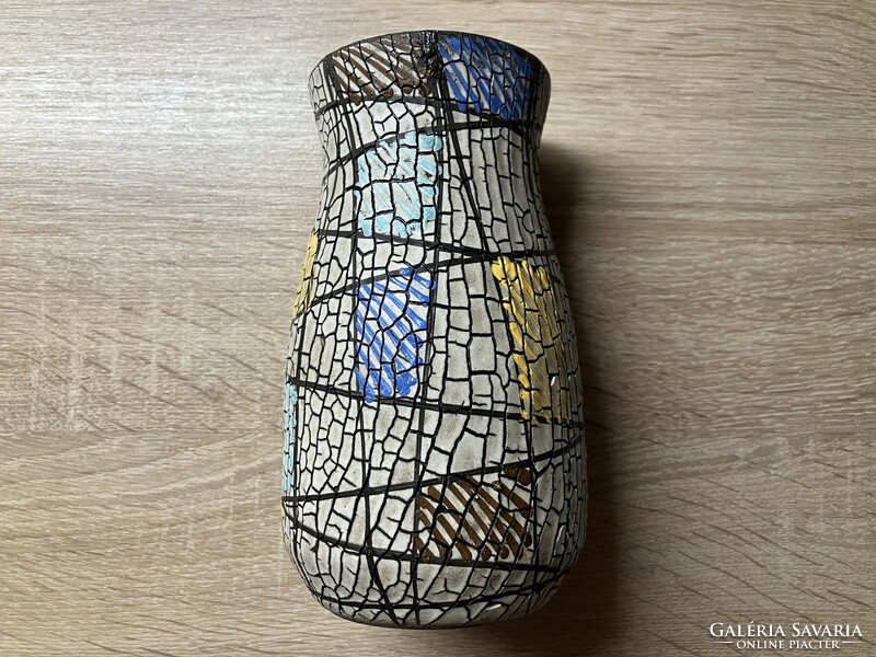 Small, retro, glazed vase