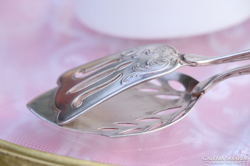 Vintage Grasoli ezüstözött süteményfogó / tortacsipesz