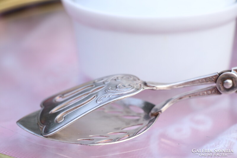 Vintage Grasoli ezüstözött süteményfogó / tortacsipesz