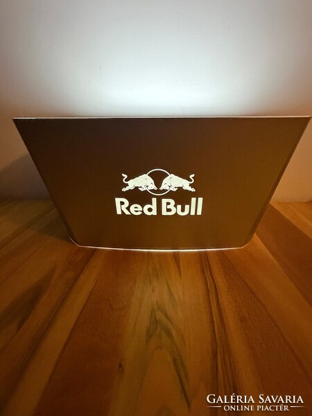 Red Bull világító hűtő / jégkád LED alappal – látványos party kiegészítő