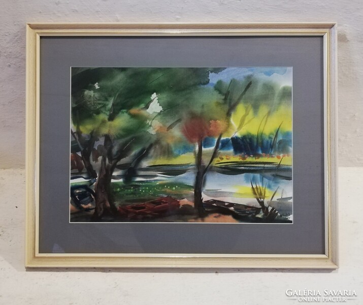 PETKES JÓZSEF (1928-2016) - LADIKOK I-II-III. (akvarell)