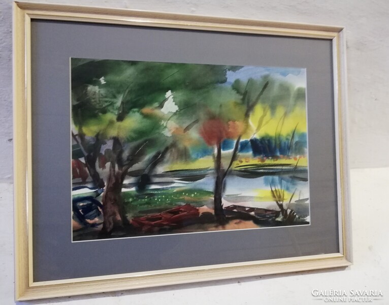 PETKES JÓZSEF (1928-2016) - LADIKOK I-II-III. (akvarell)