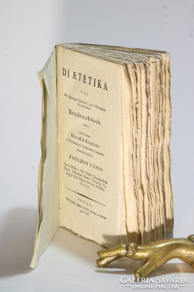 1818 - Zsoldos János - Diaetetika Ritka orvosi szakkönyv Szép körülvágatlan példány!!