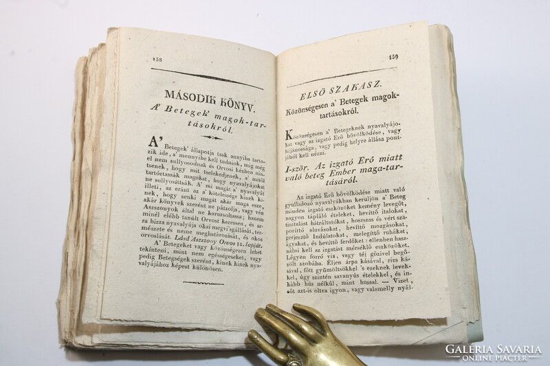 1818 - Zsoldos János - Diaetetika Ritka orvosi szakkönyv Szép körülvágatlan példány!!