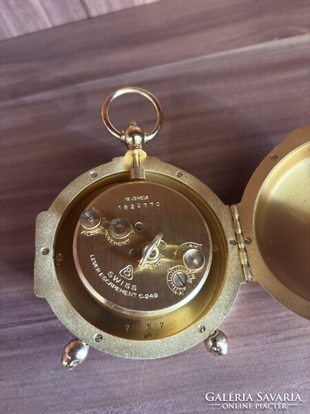 Imhof „Trianon” aranyszínű asztali óra – 1940 körül