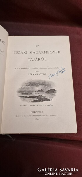 Herman Ottó: Az északi madárhegyek tájáról (1893) – Első kiadás, ritka nemesi ex librisszel
