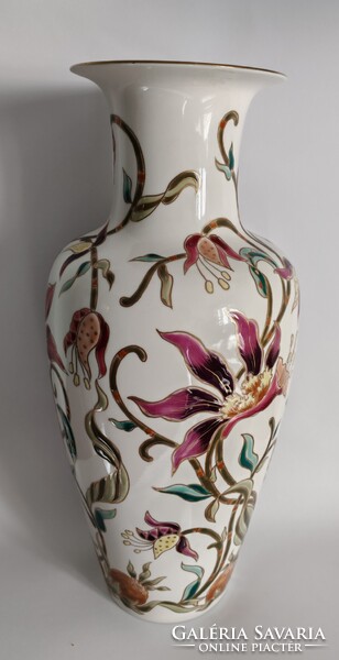 Zsolnay Orchidea / Orchideás nagy váza (42 cm), makulátlan, új állapot!