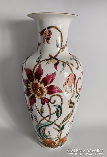 Zsolnay Orchidea / Orchideás nagy váza (42 cm), makulátlan, új állapot!