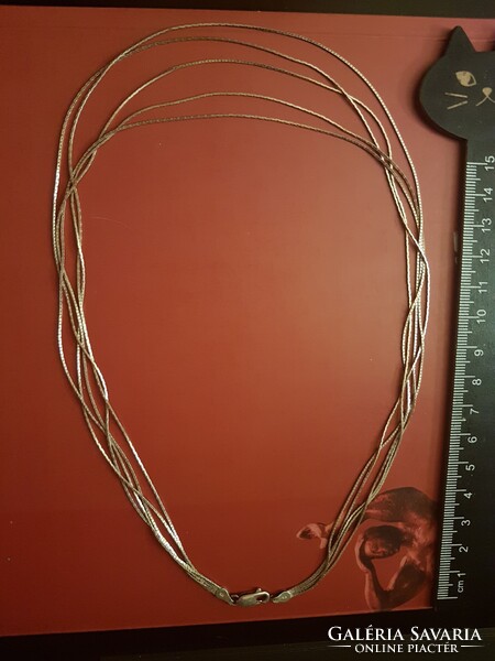 ART DECO- ARANYOZOTT ---5---SZÁLAS-jelzett ag, 925-  ezüst -elegáns olasz-- ITALY-- nyaklánc eladó -