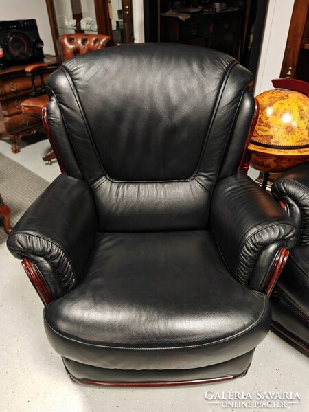 Klasszikus angol bőr ülőgarnitúra kanapé + 2 db. fotel gyönyörű , újszerű szép állapotban