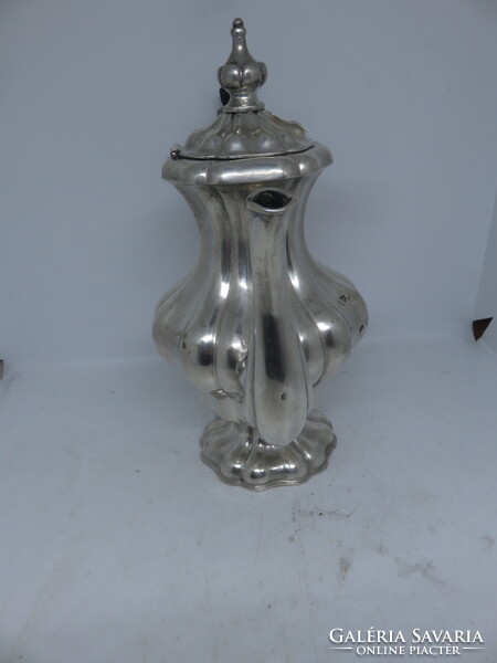 13 latos antik ezüst kávés kanna Brassó, 1850 körül