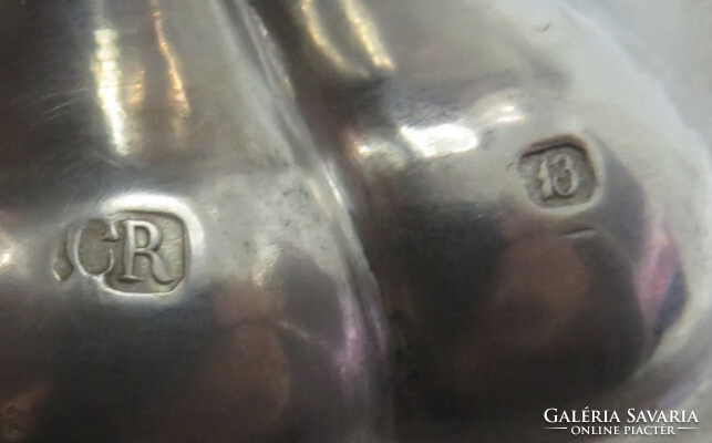 13 latos antik ezüst kávés kanna Brassó, 1850 körül