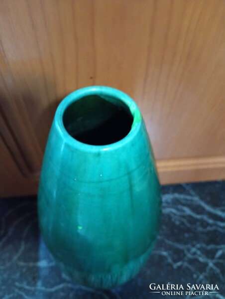 Zöld kerámia váza 119.Aukció több száz termék vegye vigye