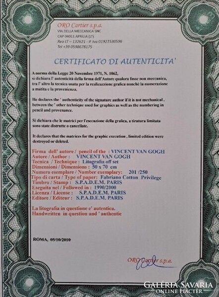 Vincent van Gogh - Napfény