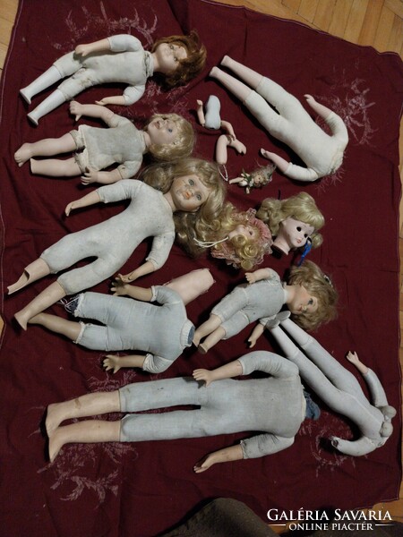 NAGYON SOK PORCELÁN BABA FELÚJITÁSRA ALKATRÉSZ PÓTLÁSRA