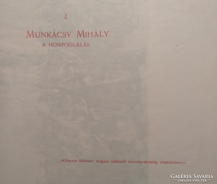 Munkácsy Mihály: A honfoglalás - fénynyomat - 28,5 x 9,5 cm.