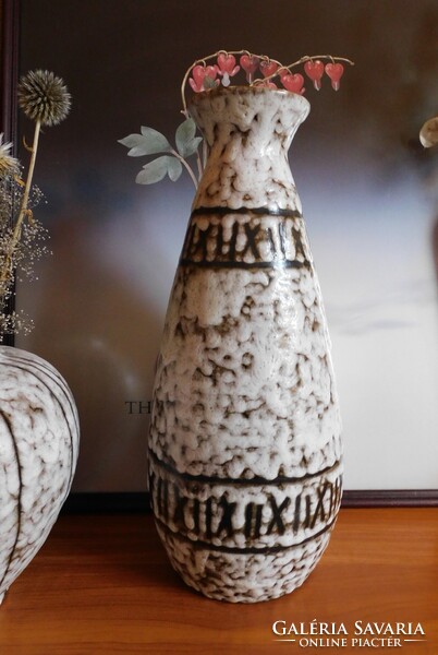 Hódmezővásárhelyi Majolika retro padlóváza 40.5 cm