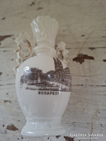 Szecessziós mini porcelán váza