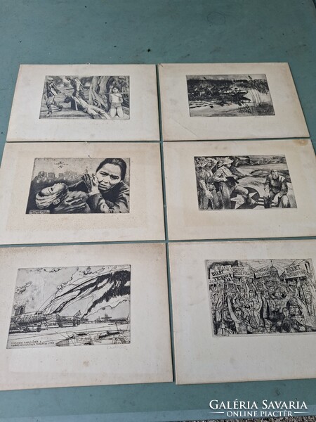 Rézkarcok Vietnámi háború tematika