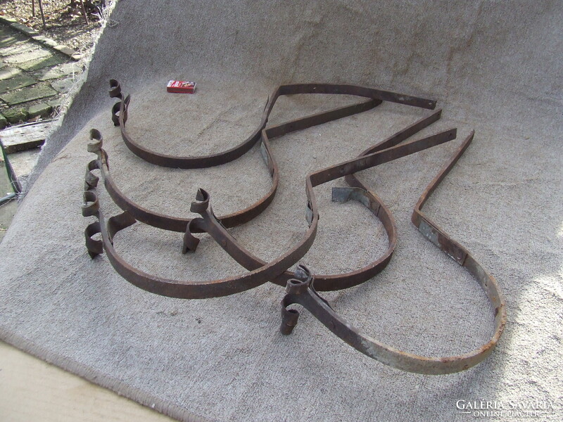 Régi kovácsolt tárgy csatornavas 5 db