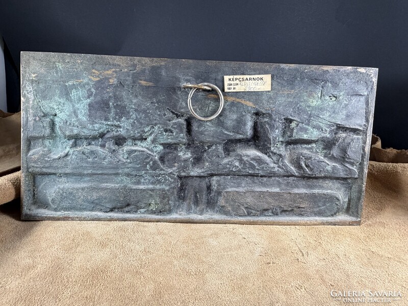 Olcsai Kiss Zoltán : Hajtók című Képcsarnokos bronz fali képe