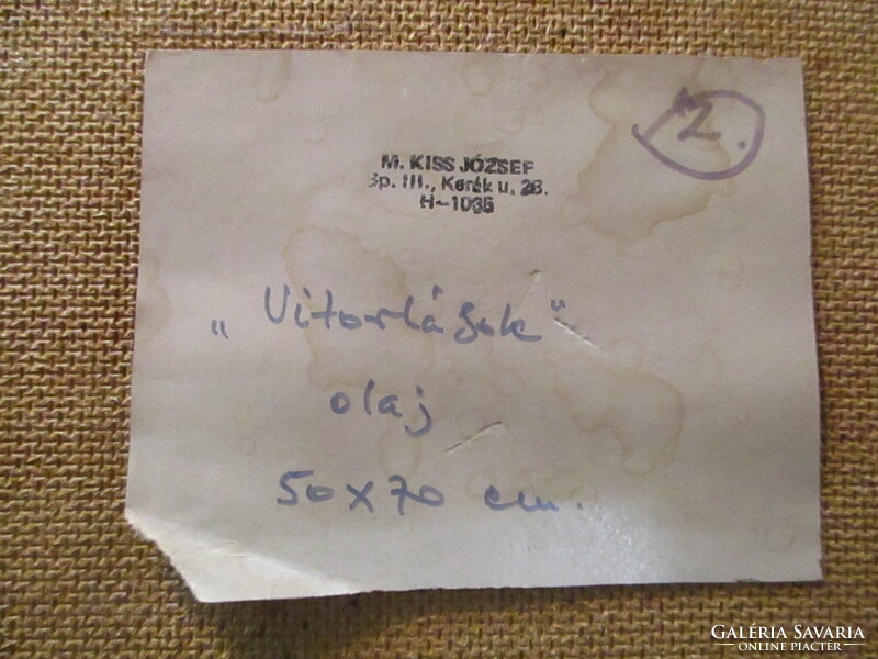 M. Kiss József (1936-1999):  Vitorlások, olaj farost