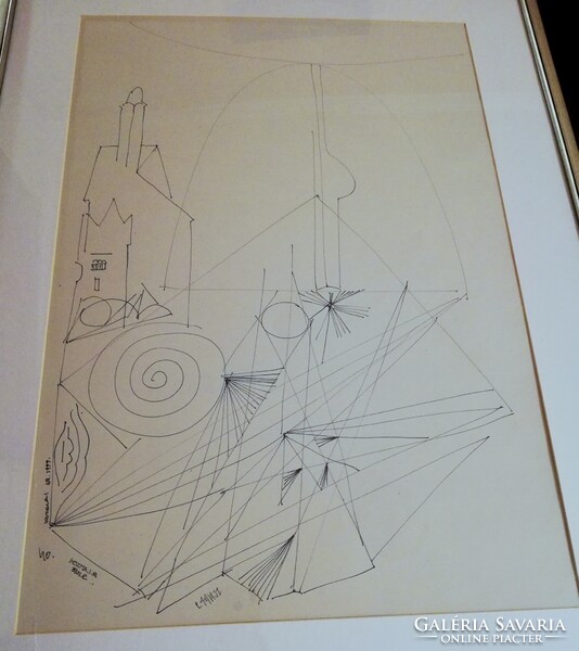 Kozma István (1937-2020) tus rajza